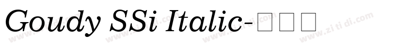 Goudy SSi Italic字体转换